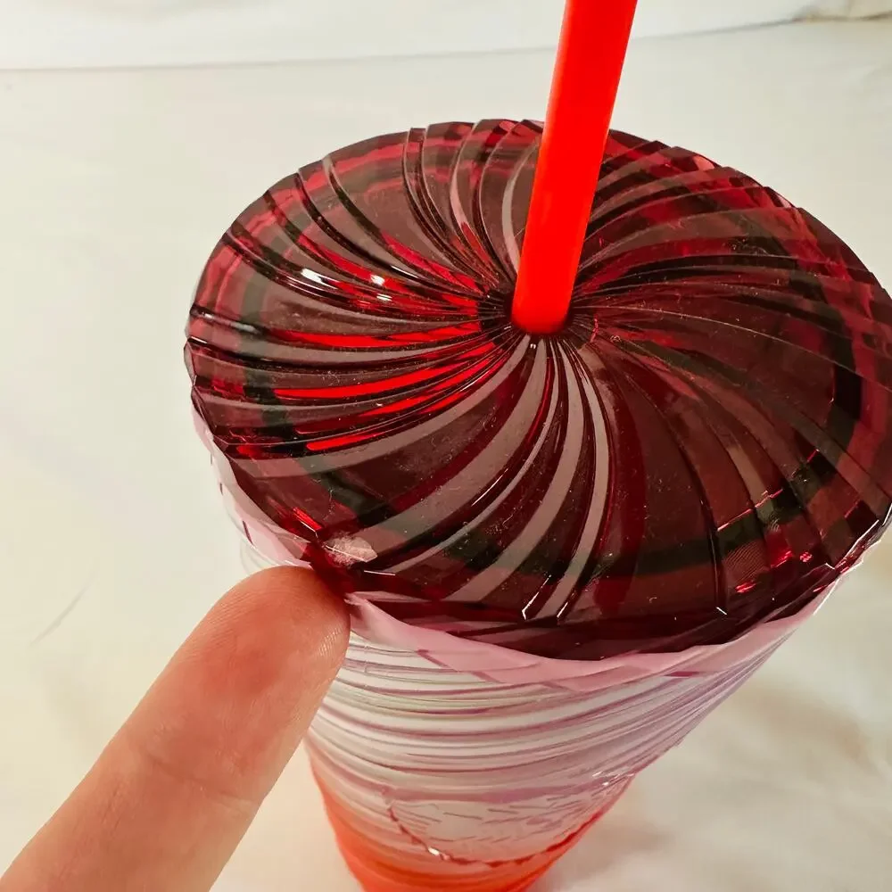 NWT Starbucks 24oz Sunrise Swirl Cold Cup Tumbler (CHIPPED LID)